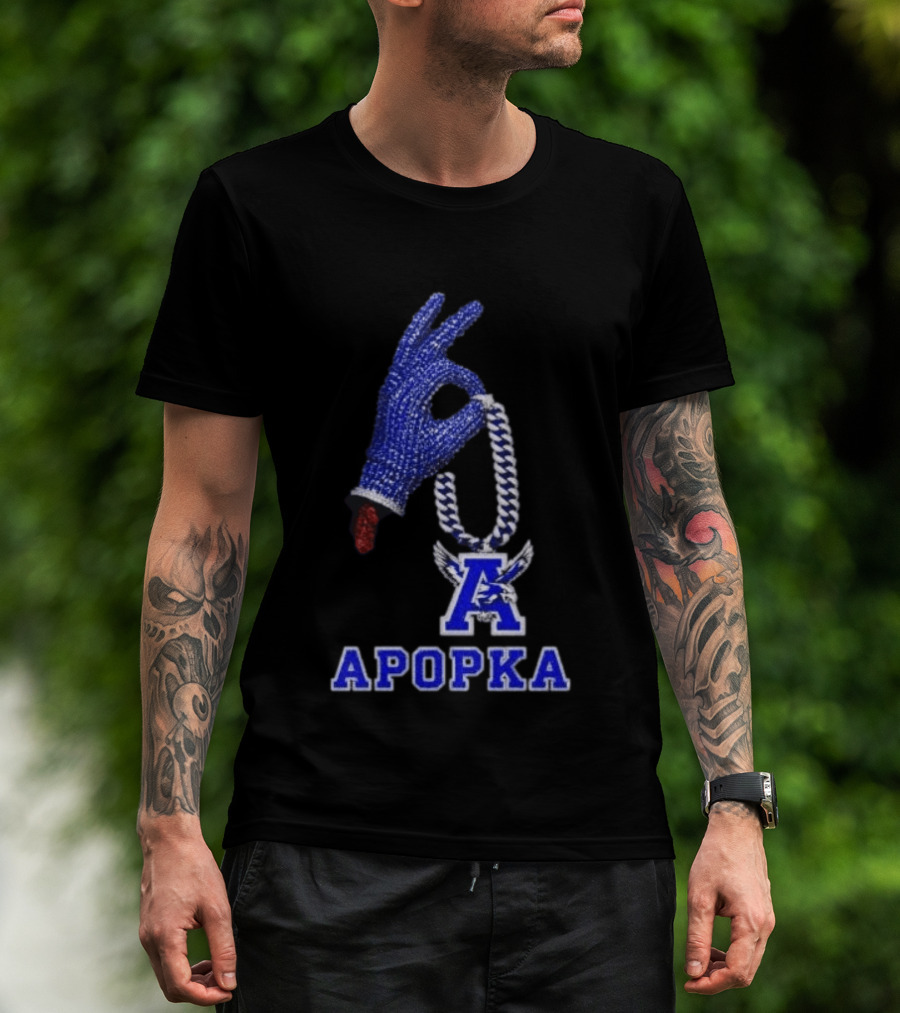 Drake Iceman Apopka Blue Hand Glove Necklace T-Shirt