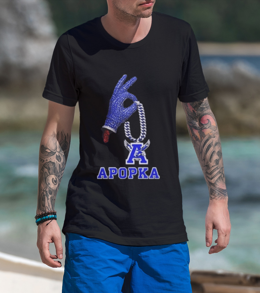 Drake Iceman Apopka Blue Hand Glove Necklace T-Shirt
