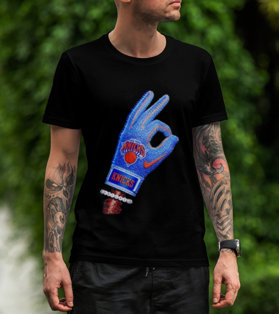 Drake Iceman New York Knicks Hand Glove Basketball T-Shirt