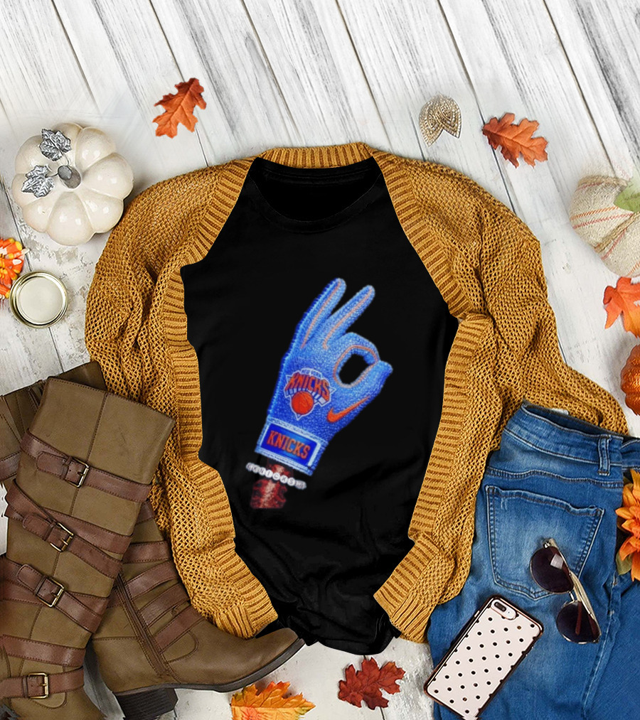 Drake Iceman New York Knicks Hand Glove Basketball T-Shirt