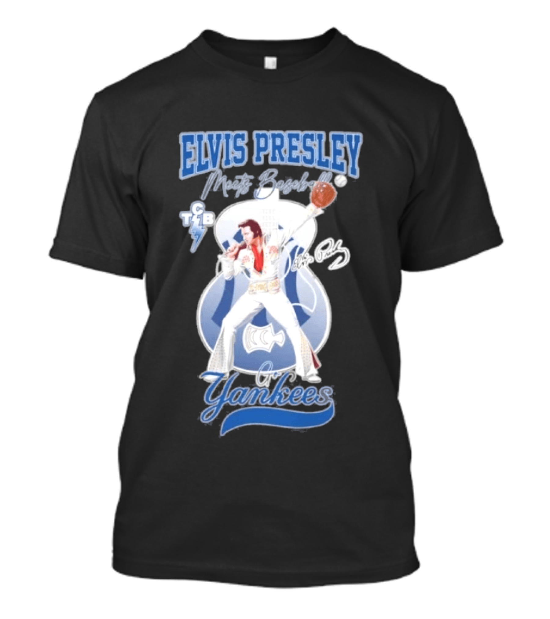 Elvis Presley Meets Yankees Legends T-Shirt