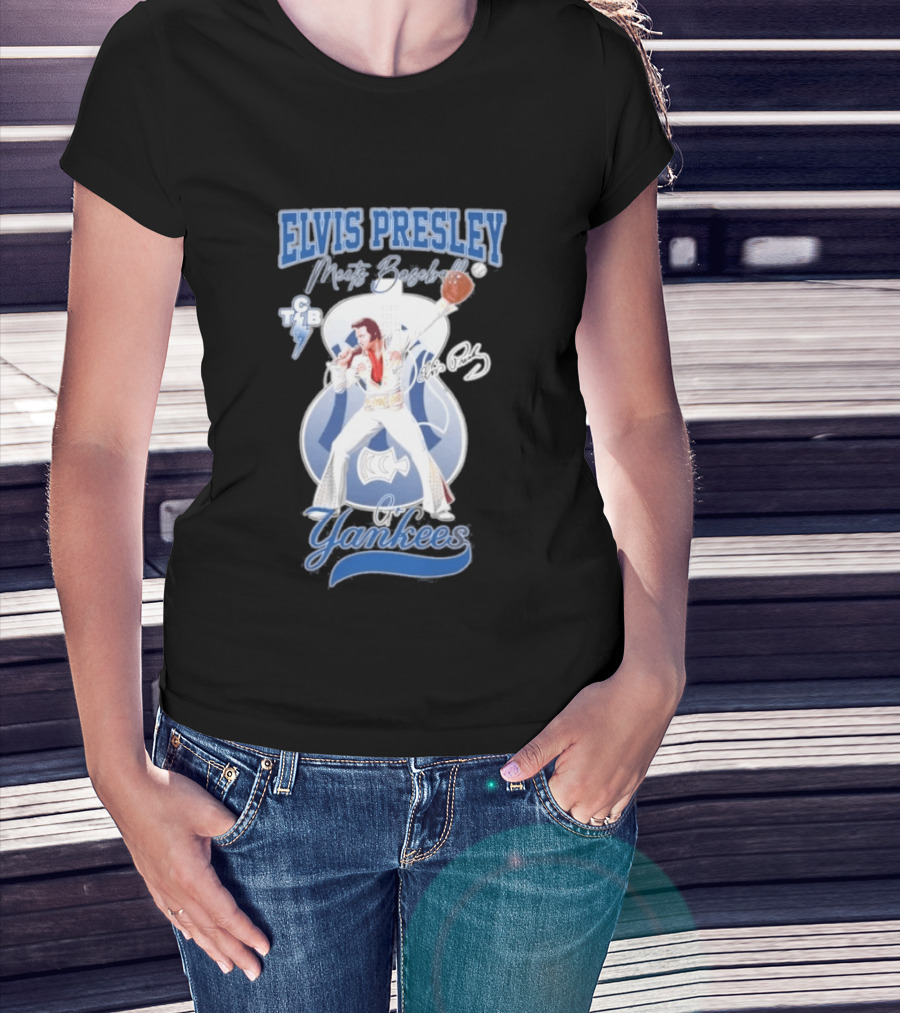 Elvis Presley Meets Yankees Legends T-Shirt