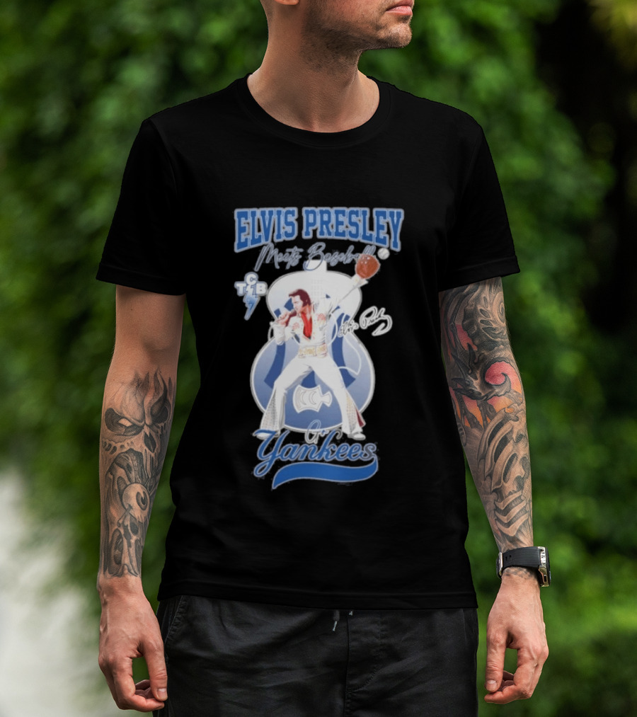 Elvis Presley Meets Yankees Legends T-Shirt