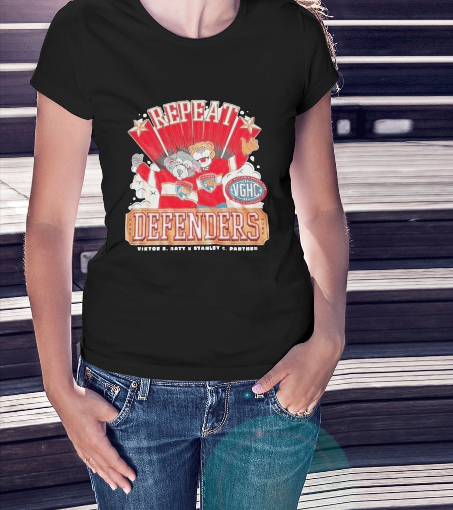 Repeat Defenders Hard Work Viktor E Ratt Stanley C Panther VGHC T-Shirt