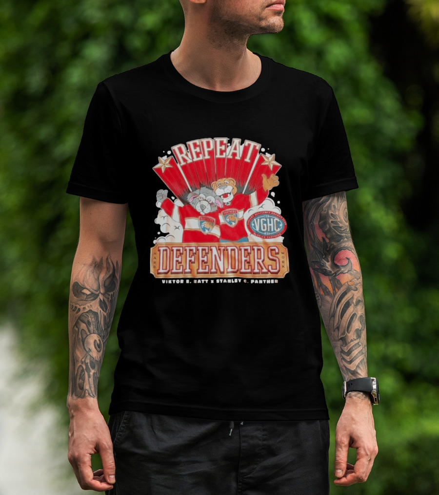 Repeat Defenders Hard Work Viktor E Ratt Stanley C Panther VGHC T-Shirt