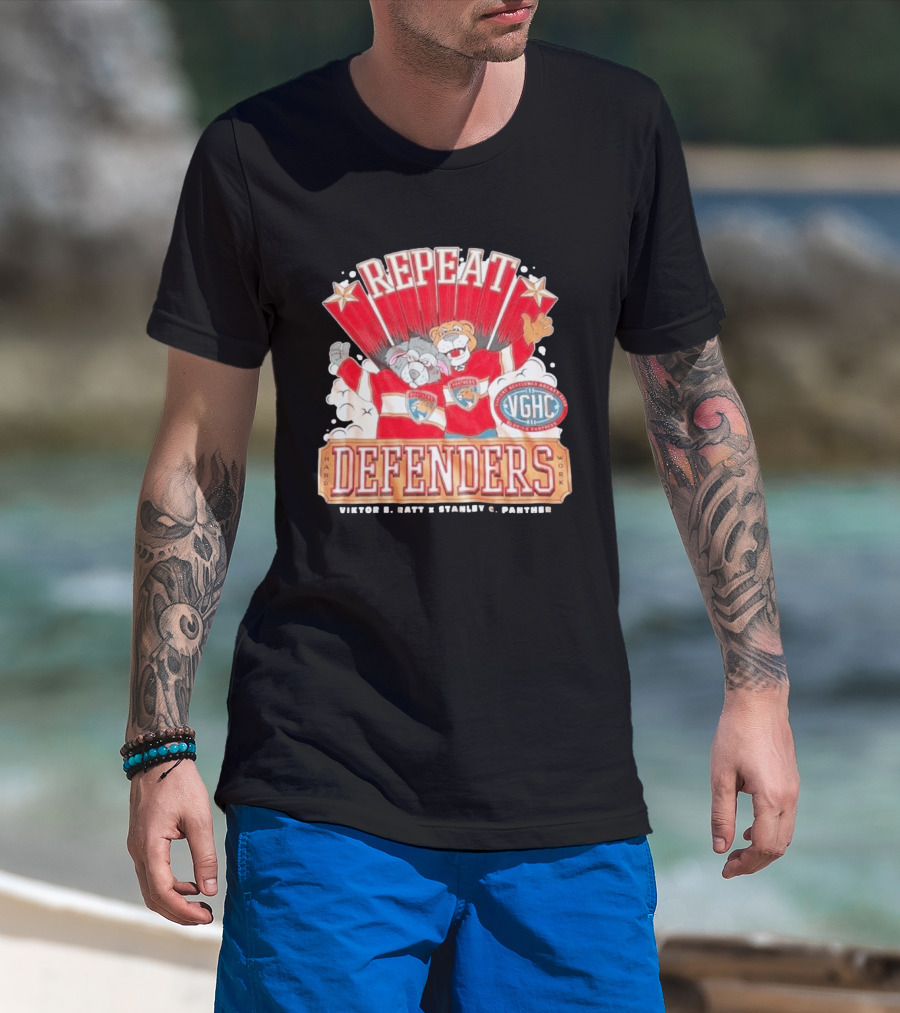 Repeat Defenders Hard Work Viktor E Ratt Stanley C Panther VGHC T-Shirt