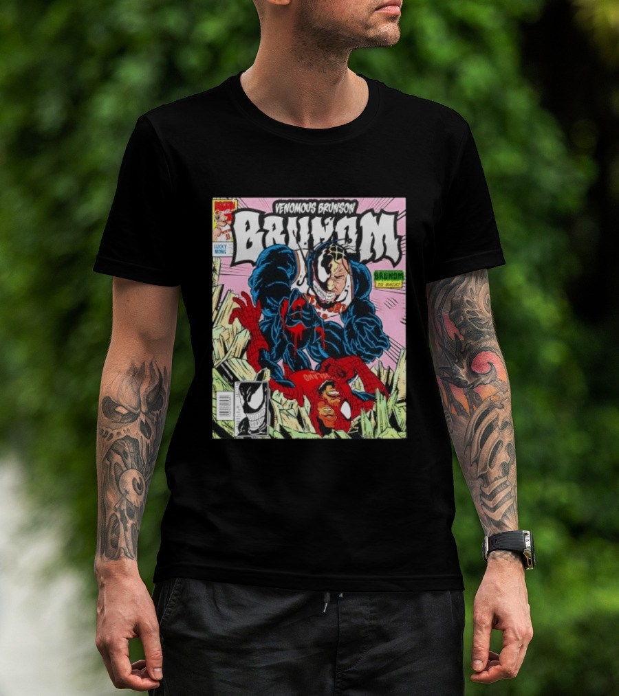 Venomous Brunson Brunom Knicks Comic Style Venom Spiderman Mashup T-Shirt