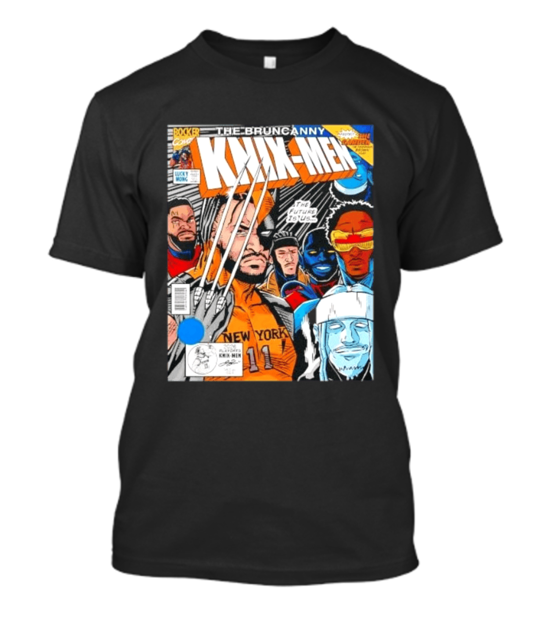 Jalen Brunson New York Bruncanny Knix Men Comic Knicks T-Shirt