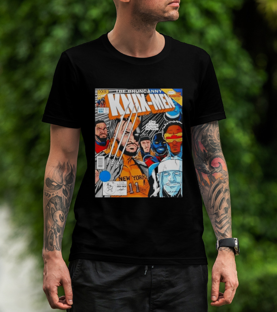Jalen Brunson New York Bruncanny Knix Men Comic Knicks T-Shirt