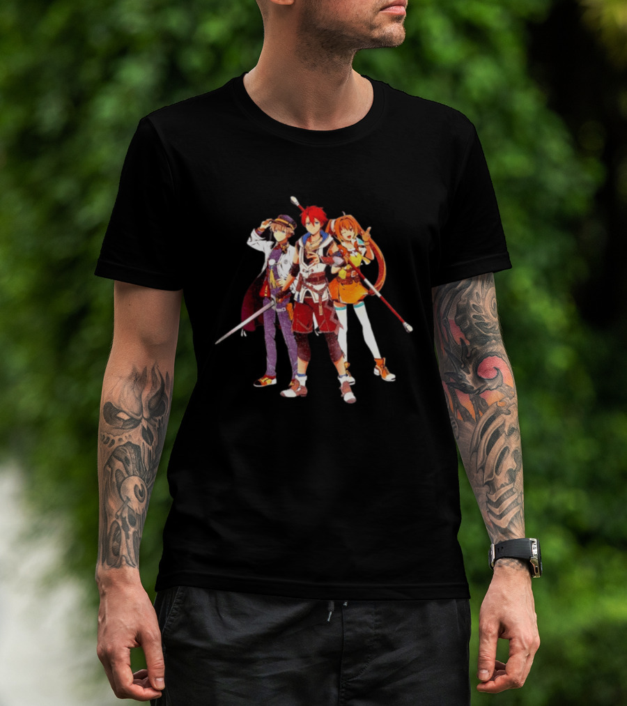 Nihon Falcom 45th Anniversary Characters Celebrating Iconic RPG Legacy T-Shirt