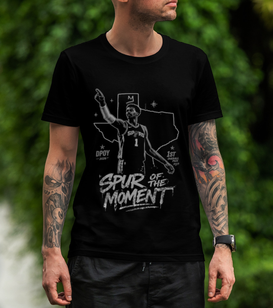 Victor Wembanyama San Antonio Spurs Spur Of The Moment DPOY 2026 T-Shirt