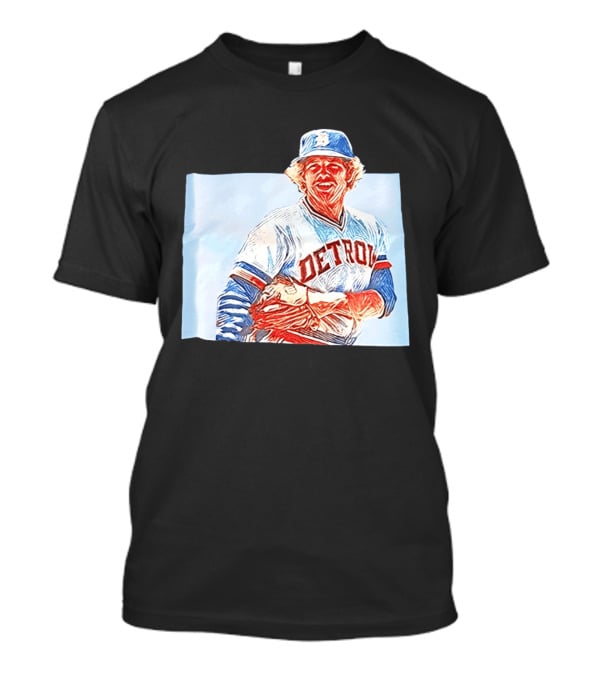 Detroit Tigers Mark Fidrych Vintage Baseball T-Shirt
