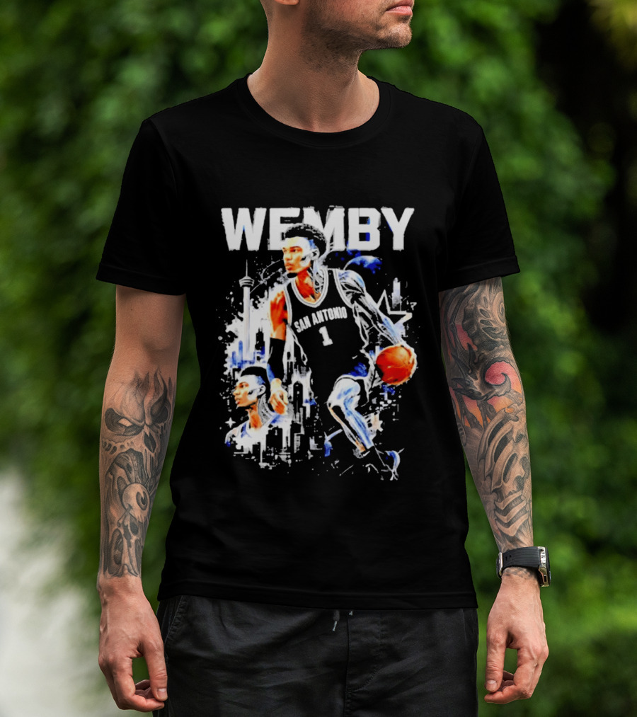 Wemby Half Alien Victor Wembanyama San Antonio Spurs Basketball Player T-Shirt