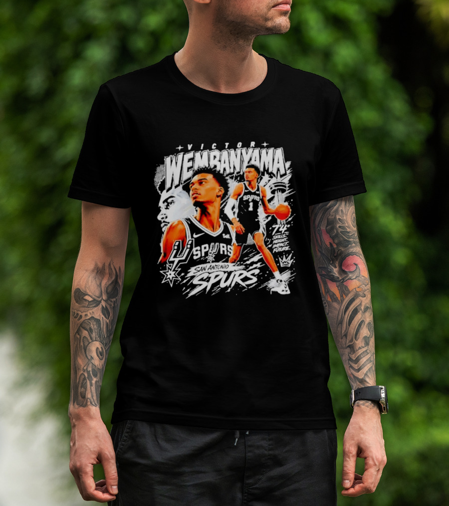 Victor Wembanyama Spurs Basketball Skills Impact 74 T-Shirt