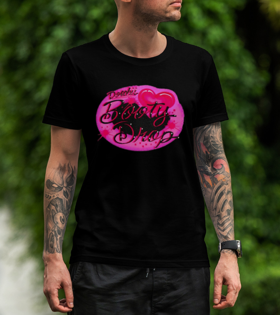 Doechii Booty Drop Heart Style Pink And Black Balloon T-Shirt