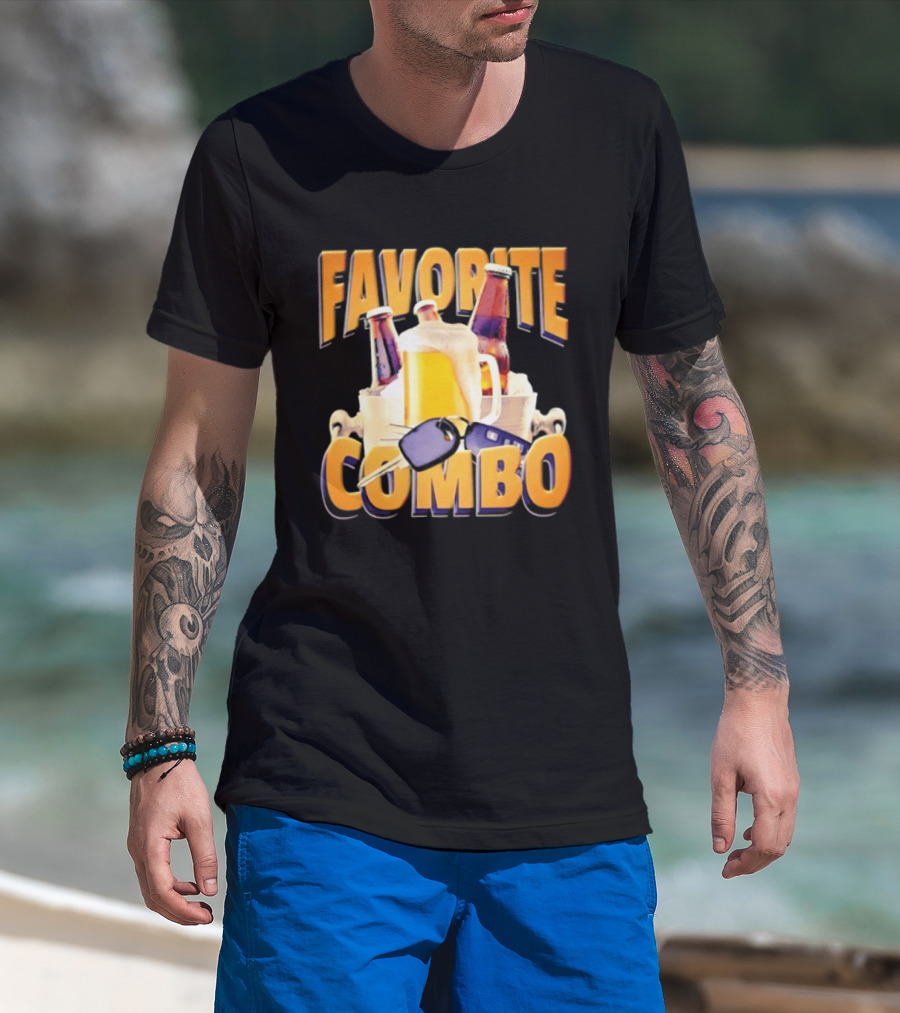 Favorite Combo Beer 90s Bootleg Bottles And T-Shirt