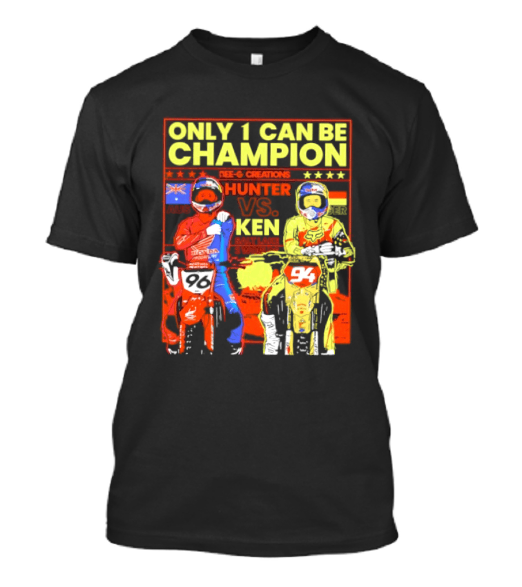 Hunter Lawrence Vs Ken Roczen Only 1 Can Be Champion Motorcycle Race T-Shirt