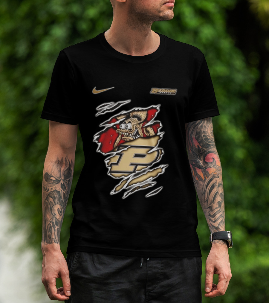 Nike Purdue Boilermakers Rat Fink Graphic NCAA Built To Not Bow T-Shirt