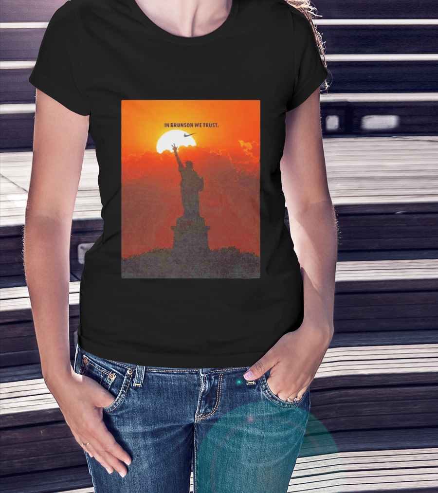 In Brunson We Trust New York Knicks Nike Liberty Sunset T-Shirt
