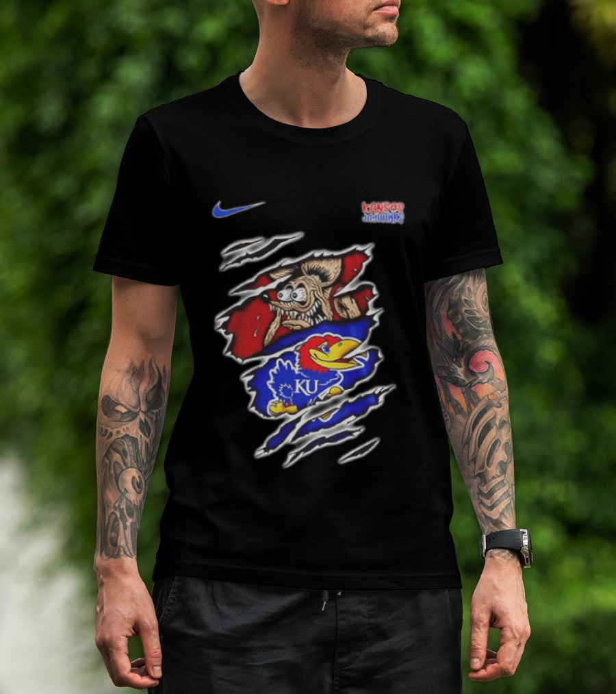 Kansas Jayhawks NCAA Nike Rat Fink Built To Not Bow KU Jayhawk T-Shirt
