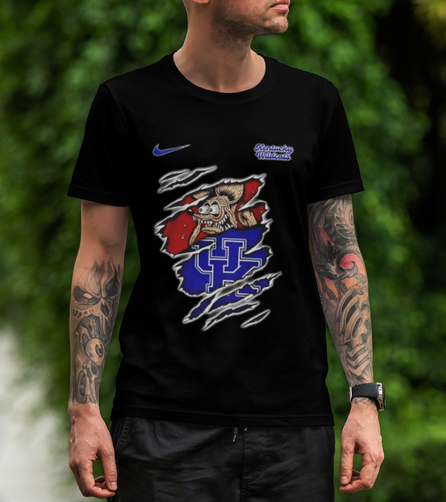 Kentucky Wildcats NCAA Nike Rat Fink Built Not To Bow Double Sided T-Shirt