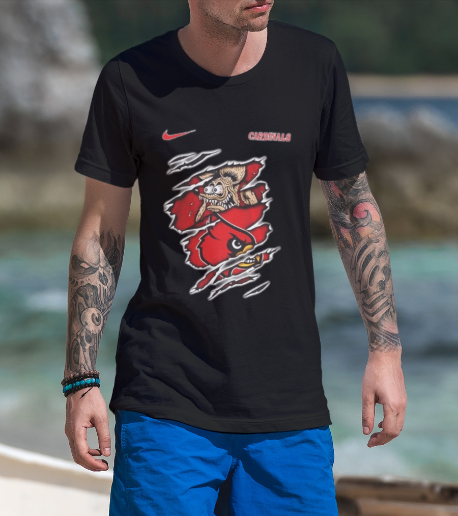 Nike Louisville Cardinals NCAA Rat Fink Built To Not Bow T-Shirt