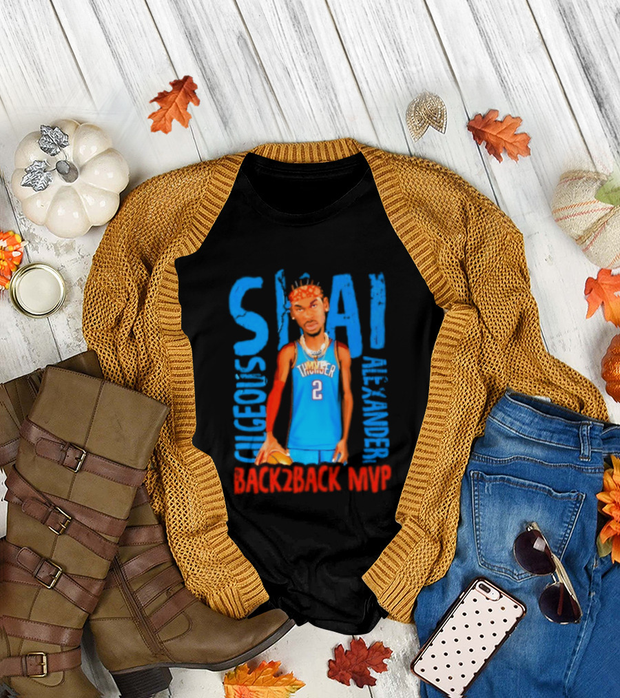 Shai Gilgeous Alexander Back 2 Back MVP Oklahoma City T-Shirt