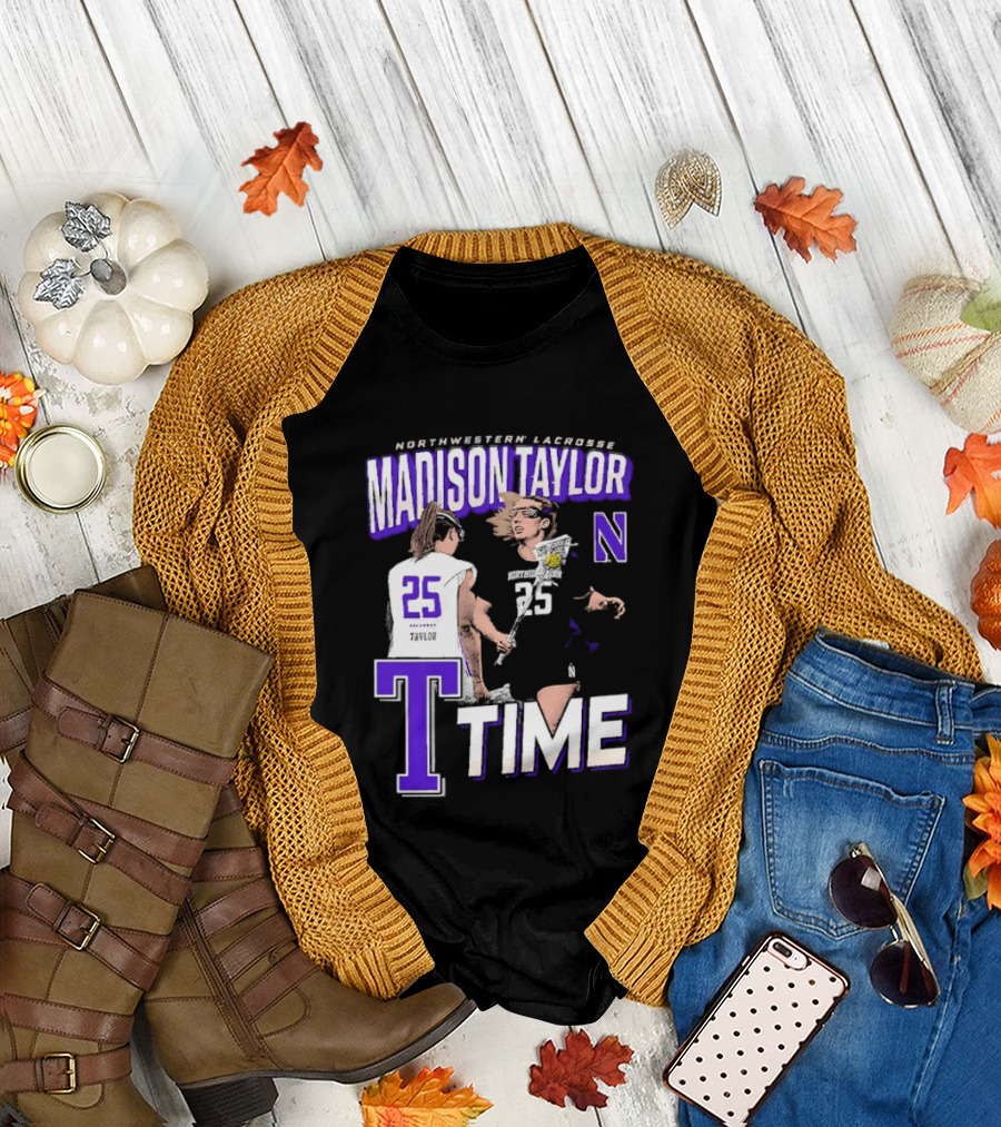 Northwestern Lacrosse Madison Taylor 25 Time T-Shirt