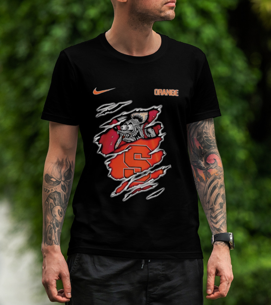 Nike Syracuse Orange S Logo Rat Fink Built To Not Bow T-Shirt