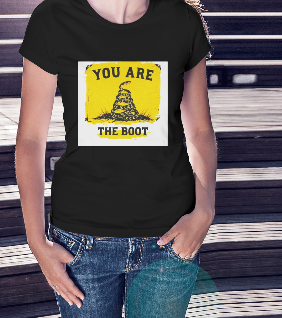 You Are The Boot ICE Gadsden Snake Yellow T-Shirt