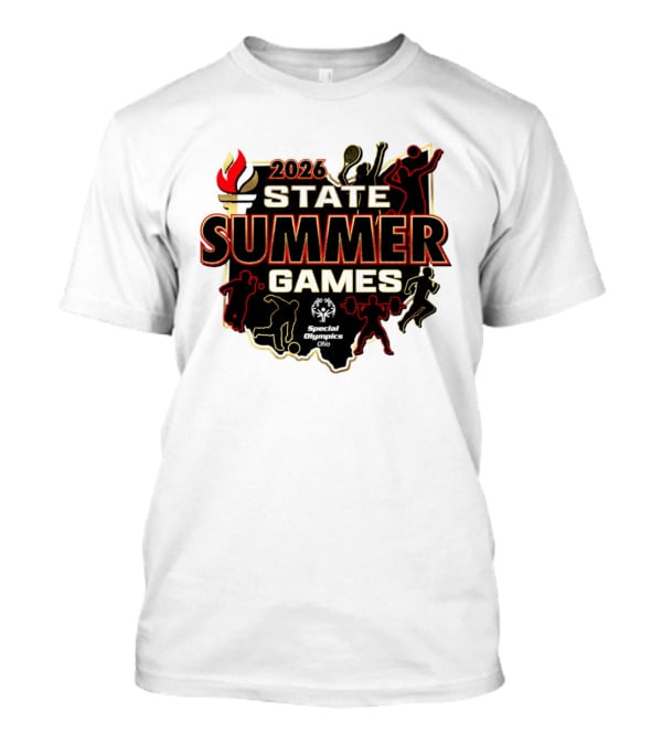 2026 State Summer Games Athletic Silhouettes And Torch T-Shirt