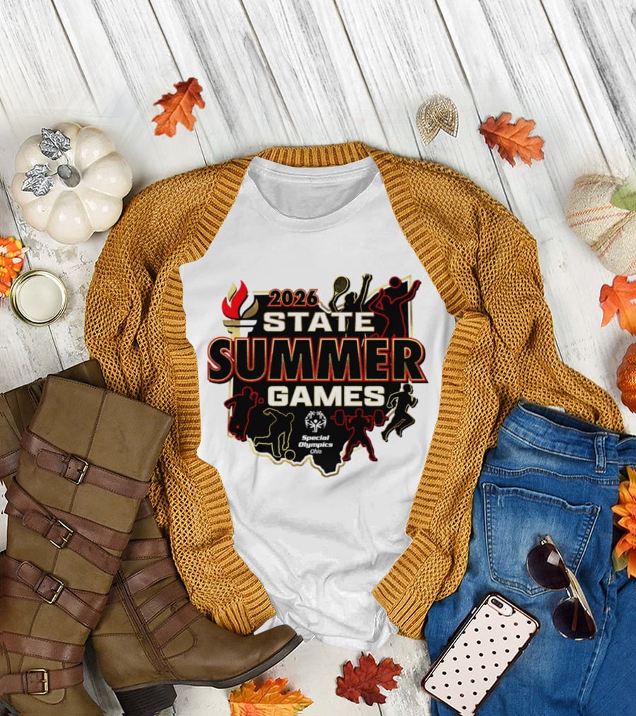 2026 State Summer Games Athletic Silhouettes and Torch T-Shirt