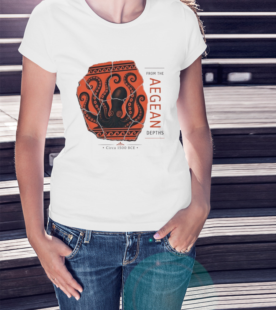 Ancient Aegean Octopus From The Aegean Depths Circa 1500 BCE T-Shirt