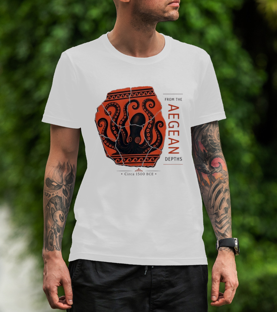 Ancient Aegean Octopus From The Aegean Depths Circa 1500 BCE T-Shirt