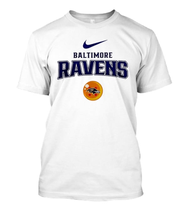 Baltimore Ravens Nike Dragon Ball Z Collaboration With Goku Capsule T-Shirt