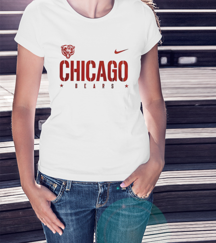 Chicago Bears Nike Heart Design U.S. Coast Guard Semper Paratus Always Ready 1790 T-Shirt