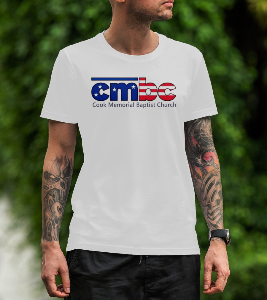 CMBC Cook Memorial Baptist Church Stars And Stripes US Flag T-Shirt
