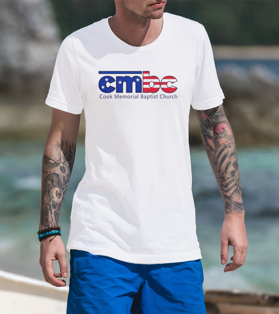 CMBC Cook Memorial Baptist Church Stars And Stripes US Flag T-Shirt
