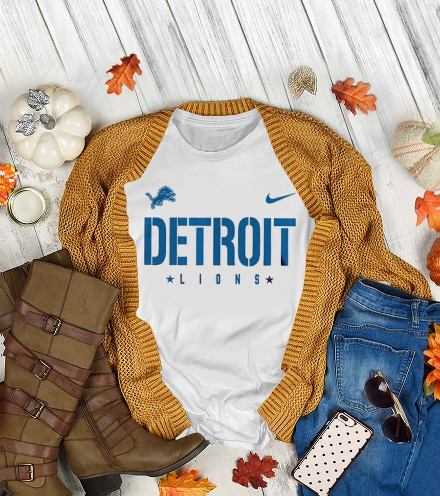 Detroit Lions Nike Collaboration with Star Accents T-Shirt