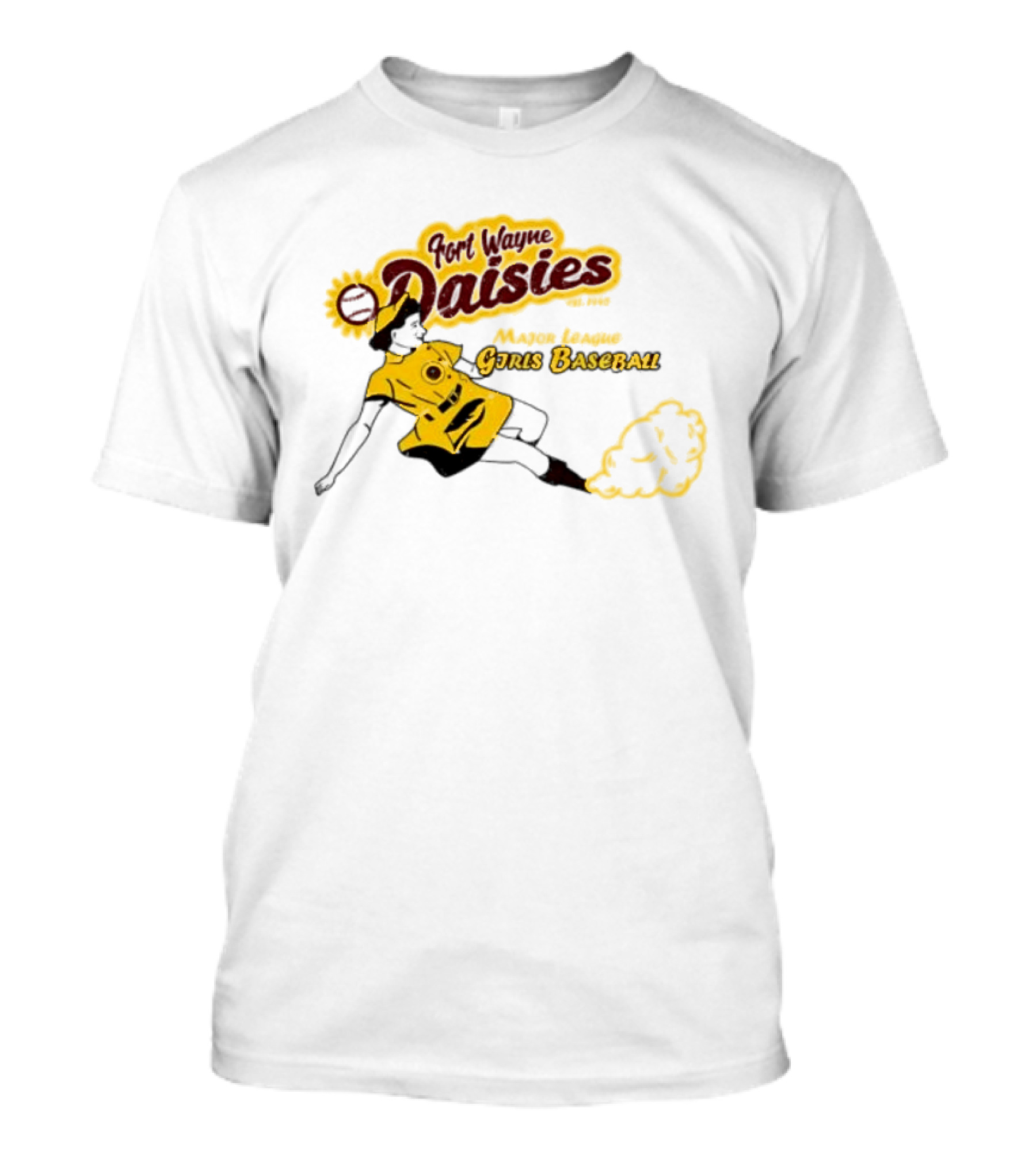 Fort Wayne Daisies Major League Girls Baseball Est 1943 Vintage Style Sportswear T-Shirt