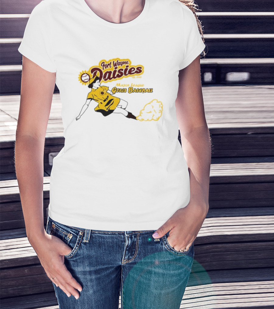 Fort Wayne Daisies Major League Girls Baseball Est 1943 Vintage Style Sportswear T-Shirt
