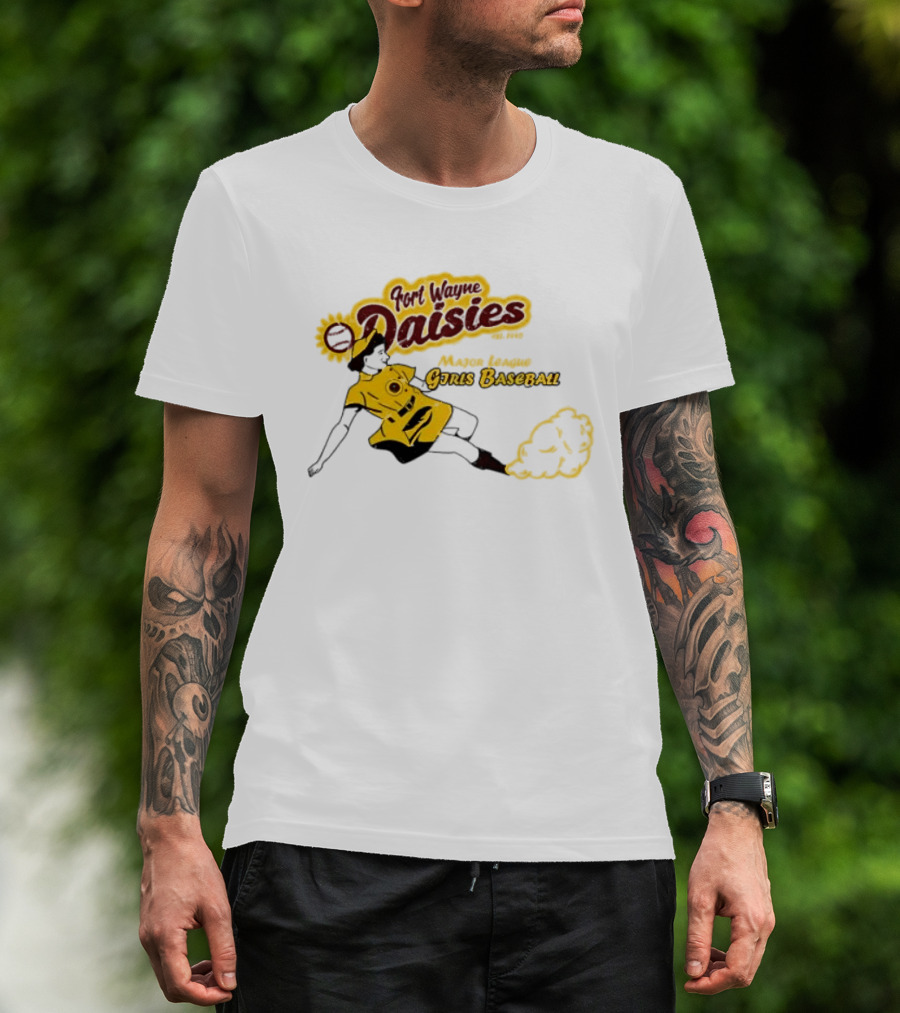 Fort Wayne Daisies Major League Girls Baseball Est 1943 Vintage Style Sportswear T-Shirt