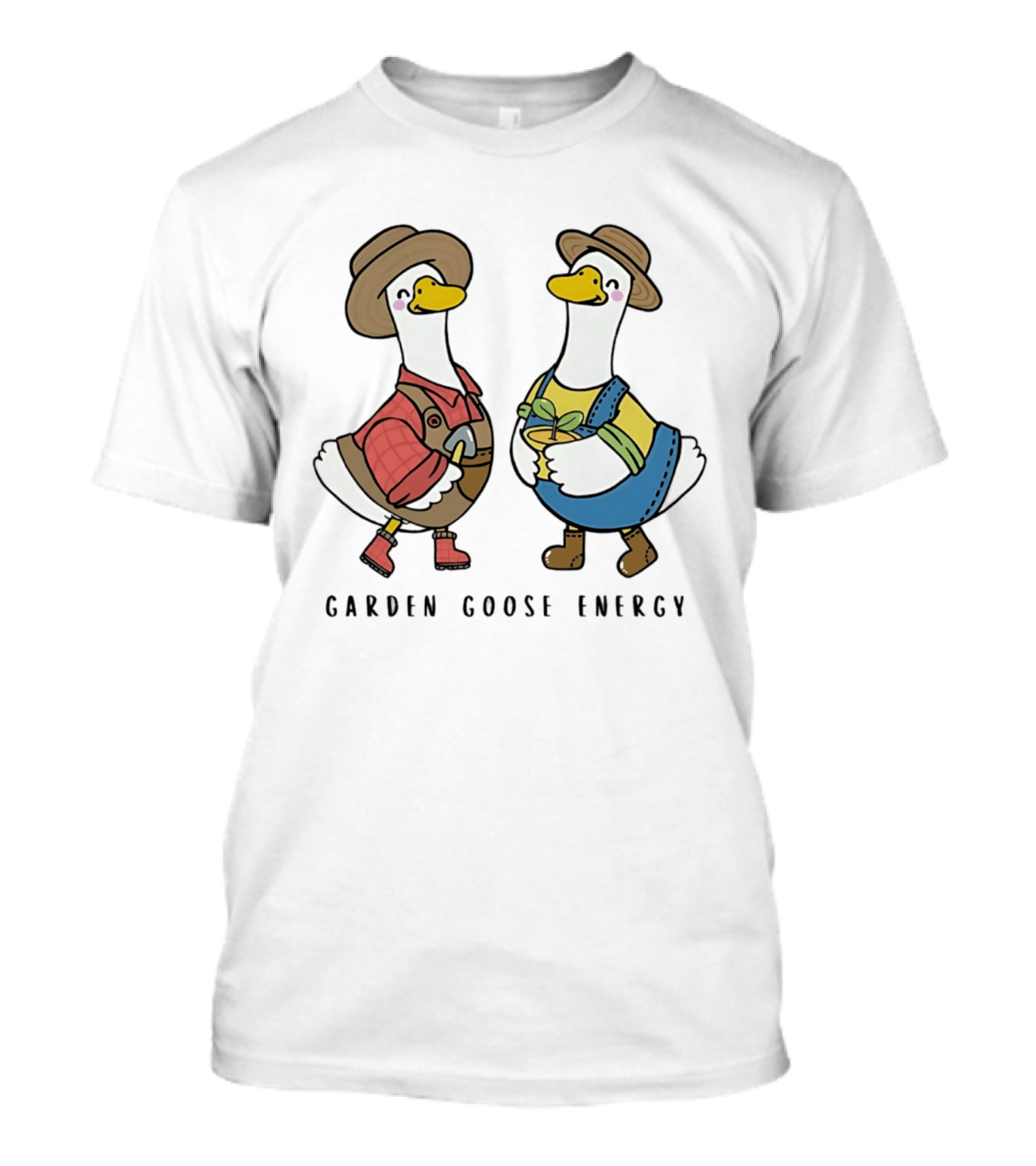 Garden Goose Energy Funny Gardening Goose Duo T-Shirt
