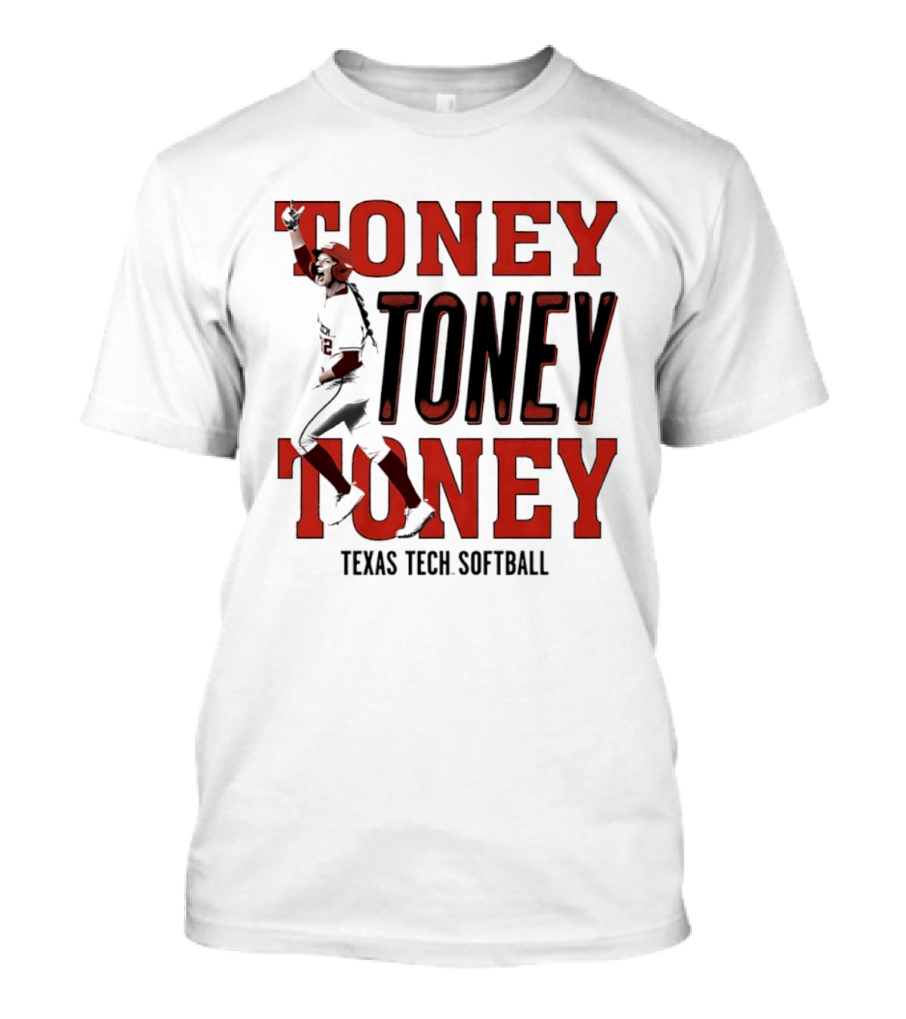 Toney Texas Tech Softball Player Victory Pose T-Shirt