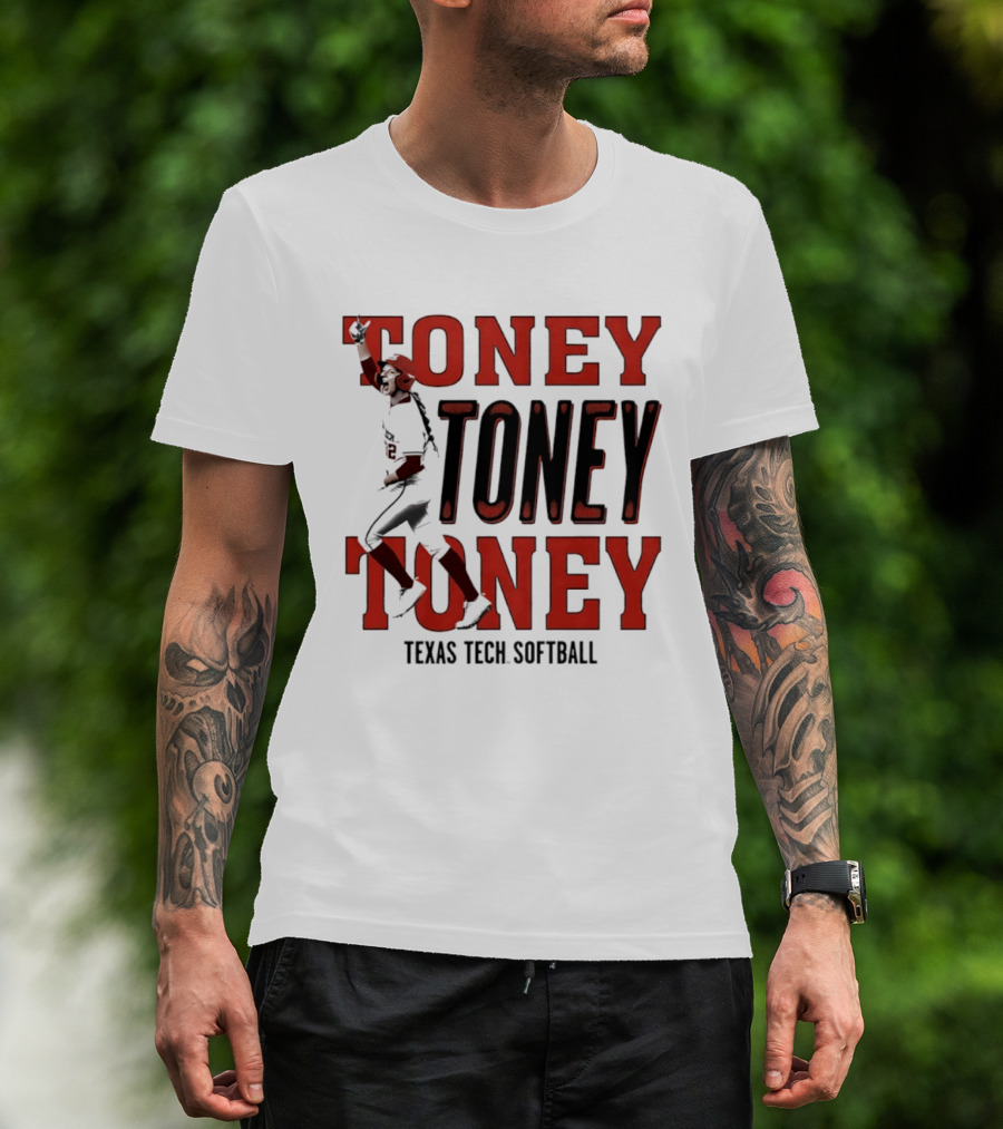 Toney Texas Tech Softball Player Victory Pose T-Shirt