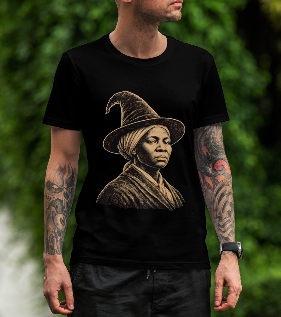 Wizard Hat Harriet Tubman Magic Historical Fusion T-Shirt