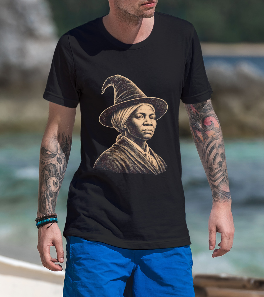 Wizard Hat Harriet Tubman Magic Historical Fusion T-Shirt
