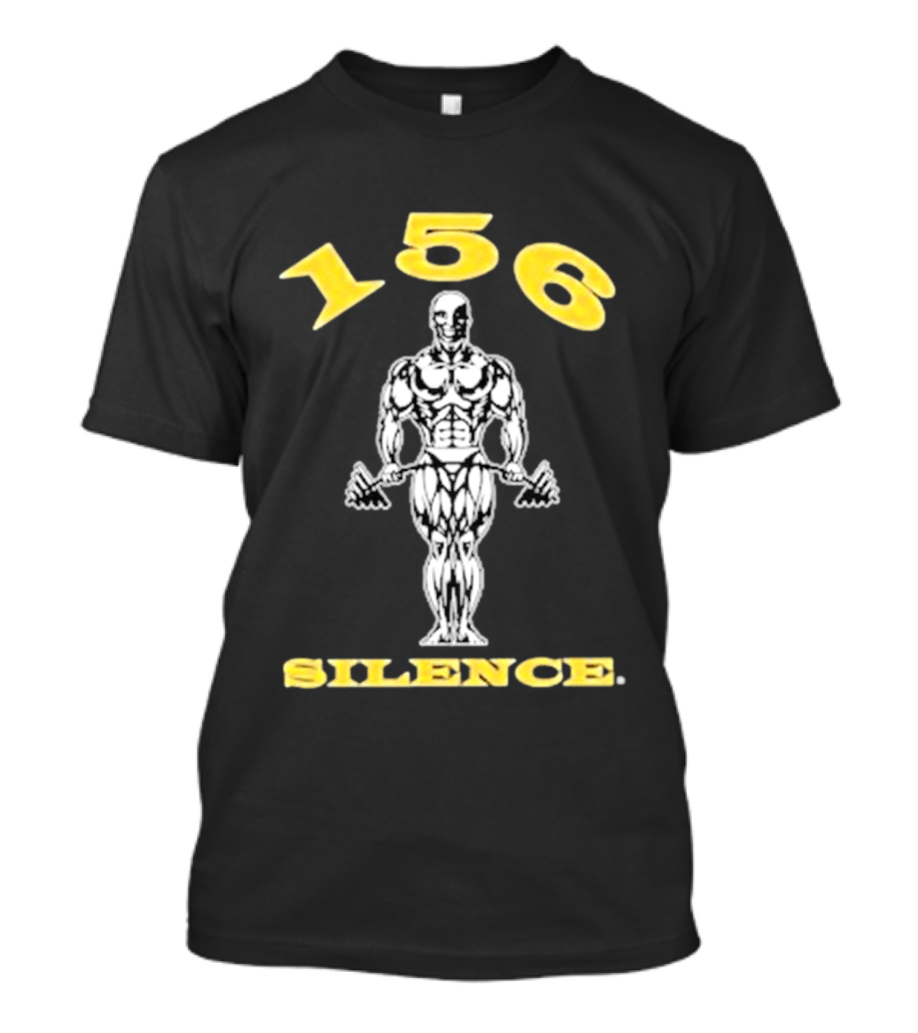 156 Silence Bodybuilder Icon Fitness Motivation T-Shirt