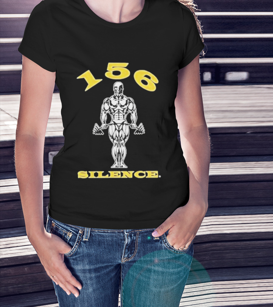 156 Silence Bodybuilder Icon Fitness Motivation T-Shirt