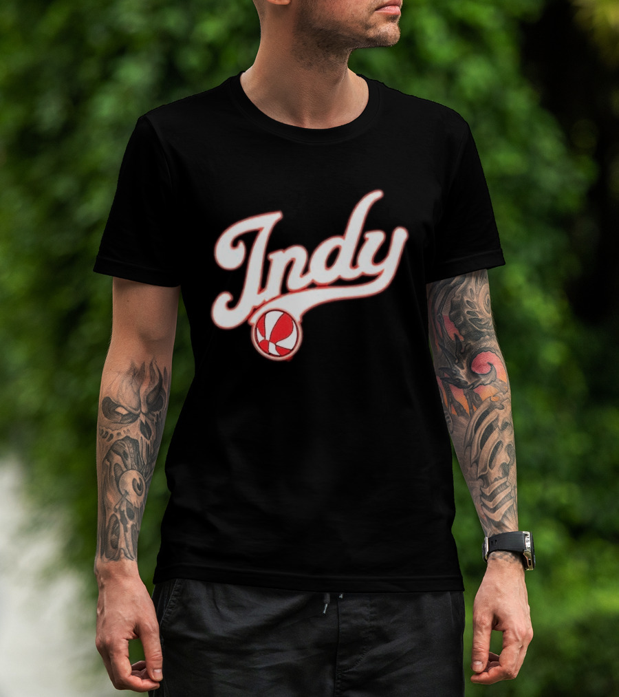 Indy Baseball Red 2023 Casual Classic Sports Style Retro Look T-Shirt